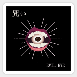 Mouth Biting Evil Eye Sticker